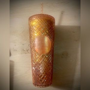 Starbucks 2021 Winter Holiday Jeweled Tumbler Cold Cup 24oz Rose Gold Venti NEW